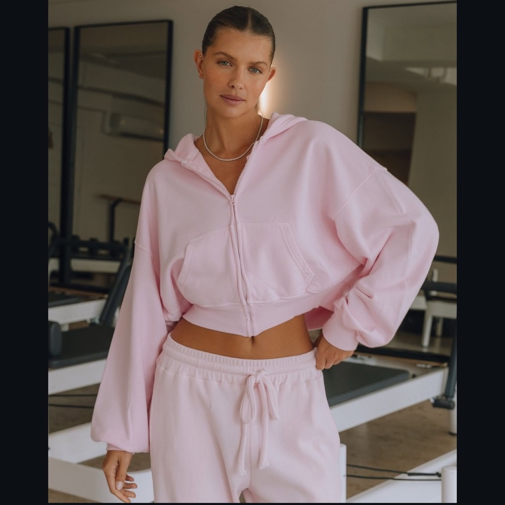 Daily Drills Light Pink Cropped Jacket